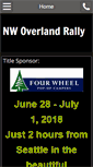 Mobile Screenshot of nwoverlandrally.com
